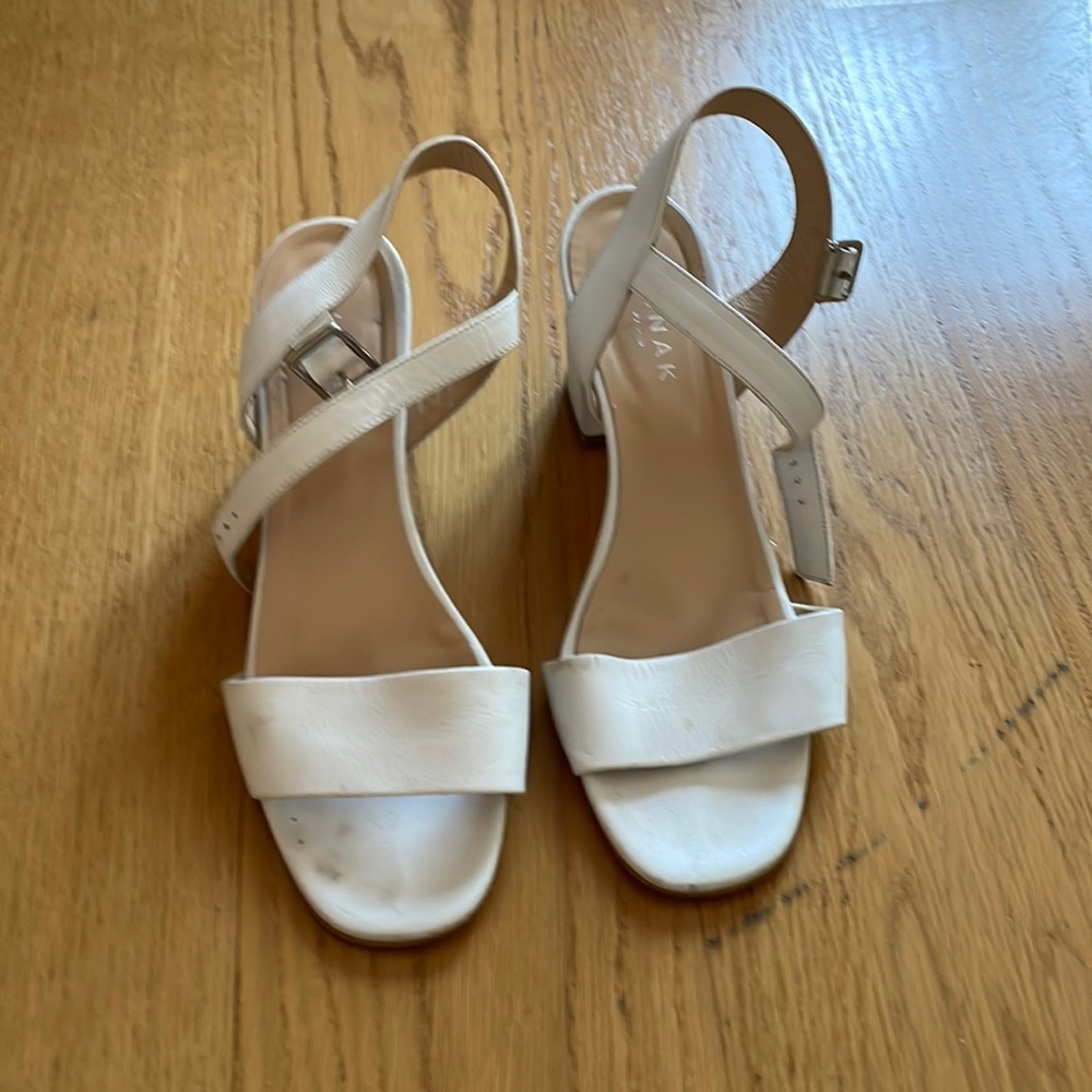 White JONAK leather sandals
